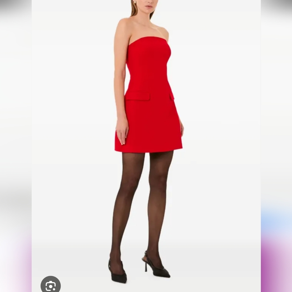 NICHOLAS NWT Rina Vibrant Red Mini Strapless Dress - Picture 6 of 6
